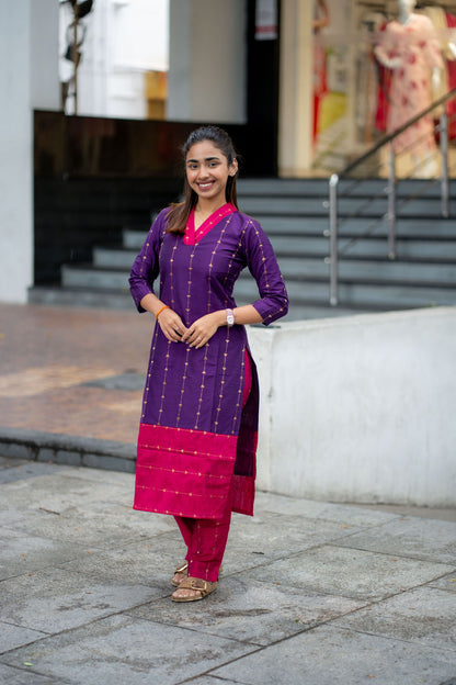 AL 582 Raw silk co ords with lining