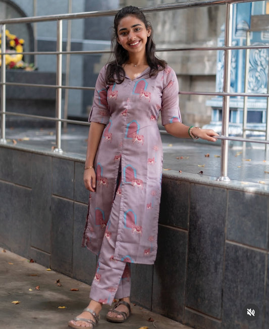 AL 439 Pichwai co ords with lining