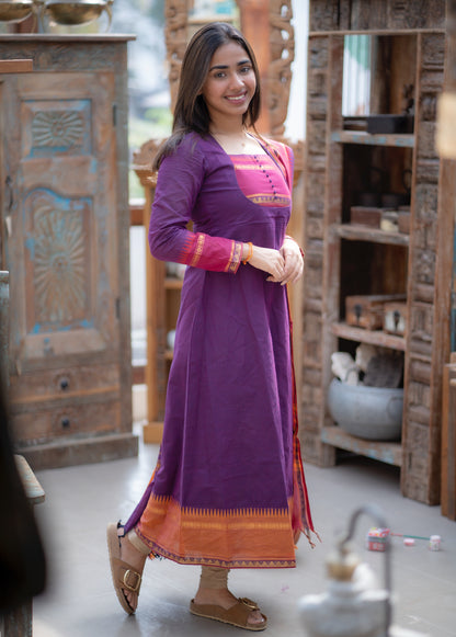 AL 548 Chettinad Cotton Anarkali with dupatta