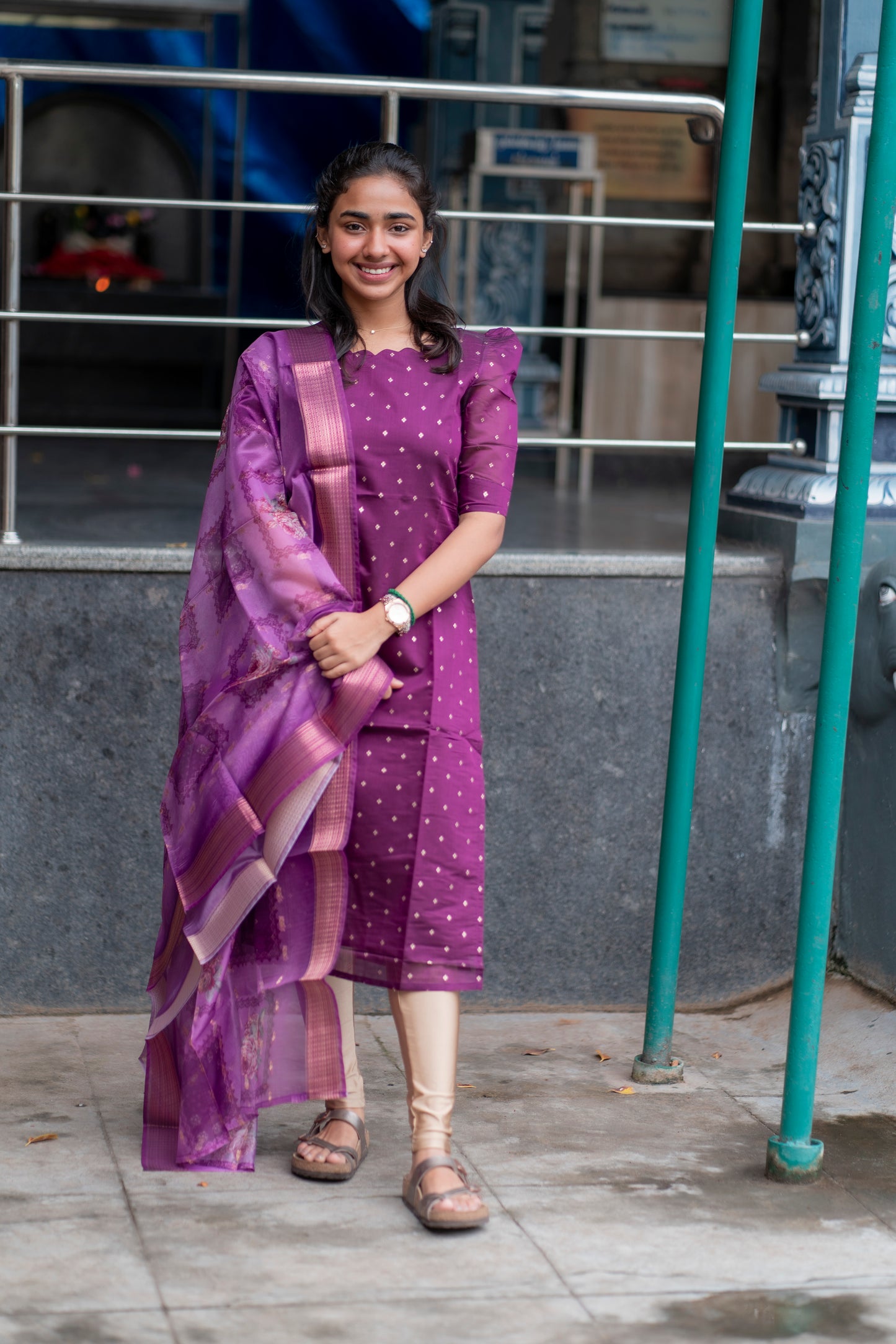 AL 320 Banaras kurti with duppatta