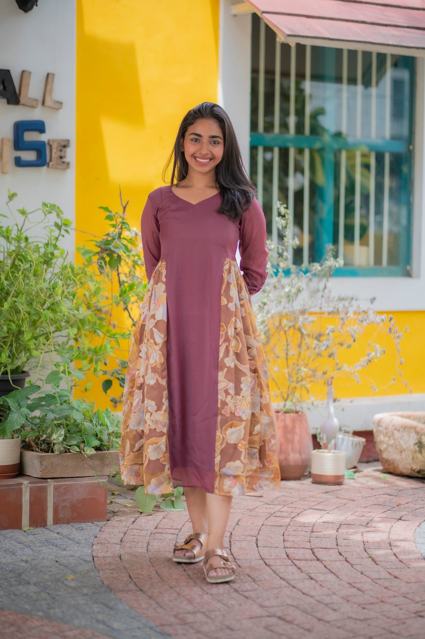 AL 511 Tissue Georgette maxi with lining