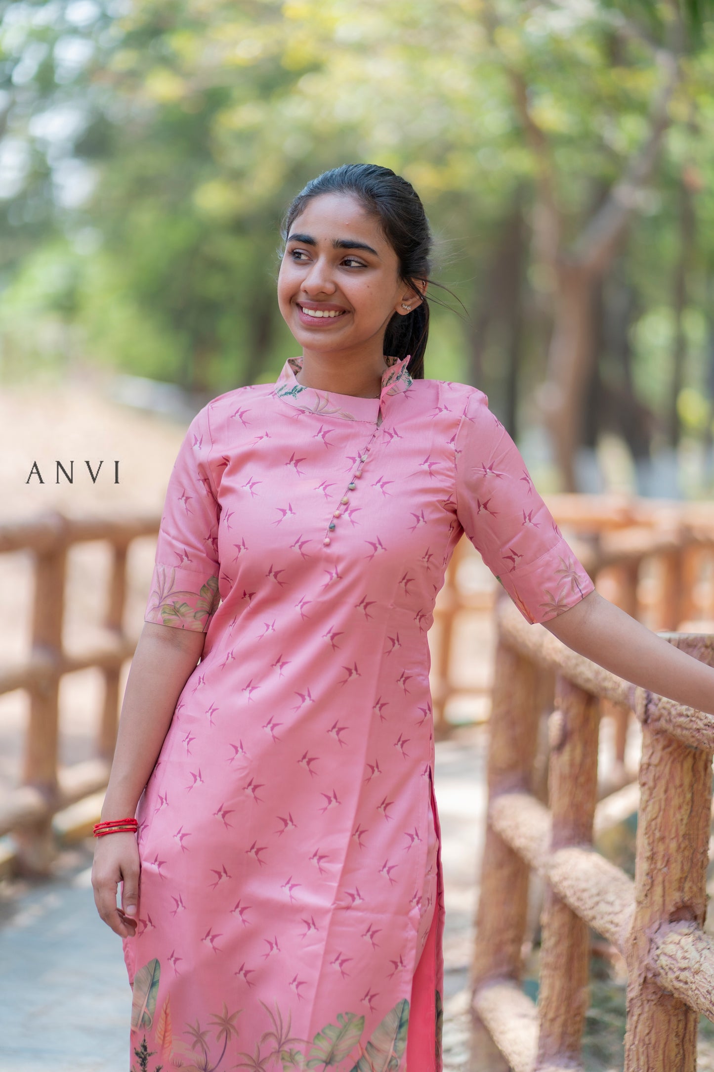 AL 427 Semi tussar co ords with lining