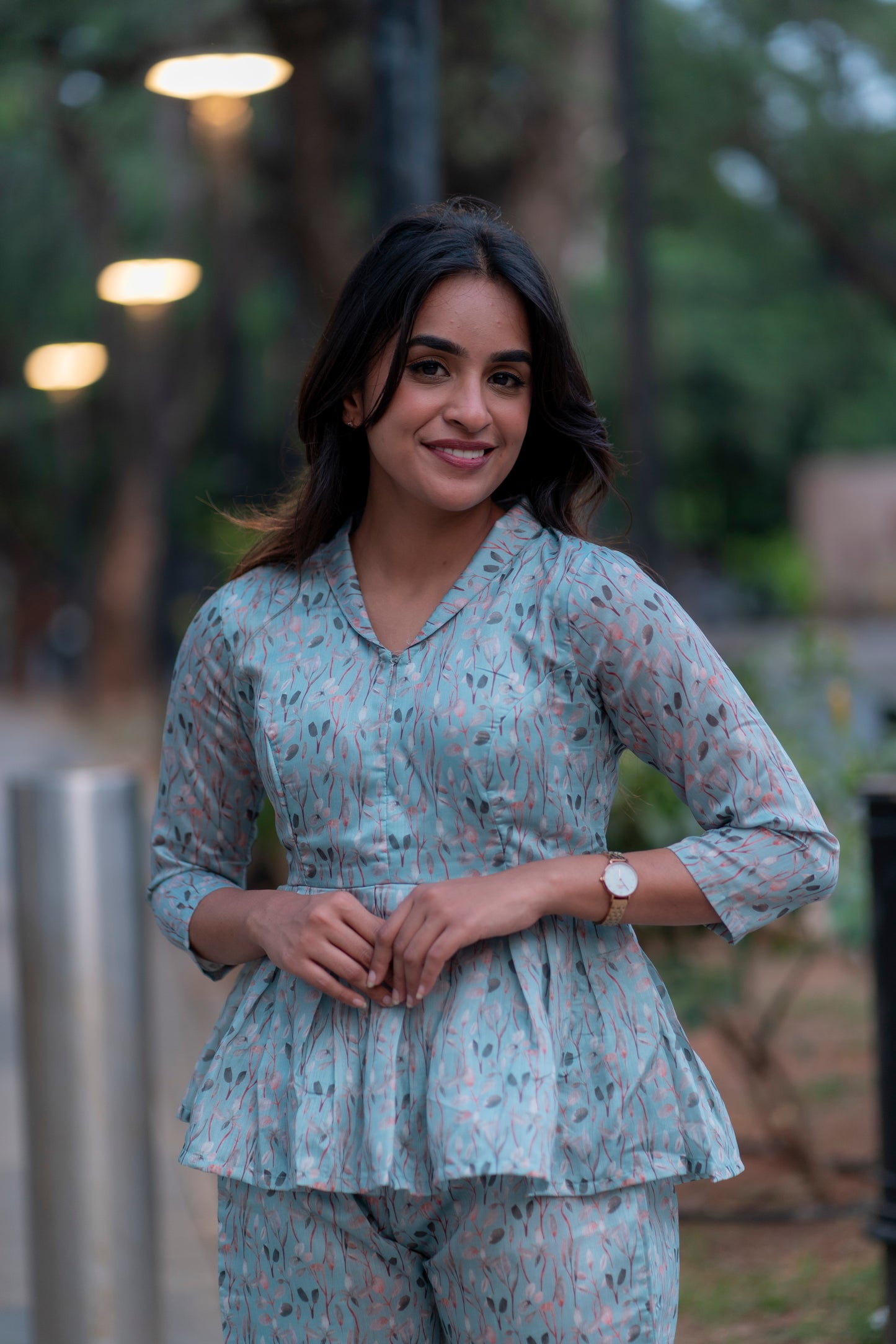 AL 311 Semi tussar short co ords with lining