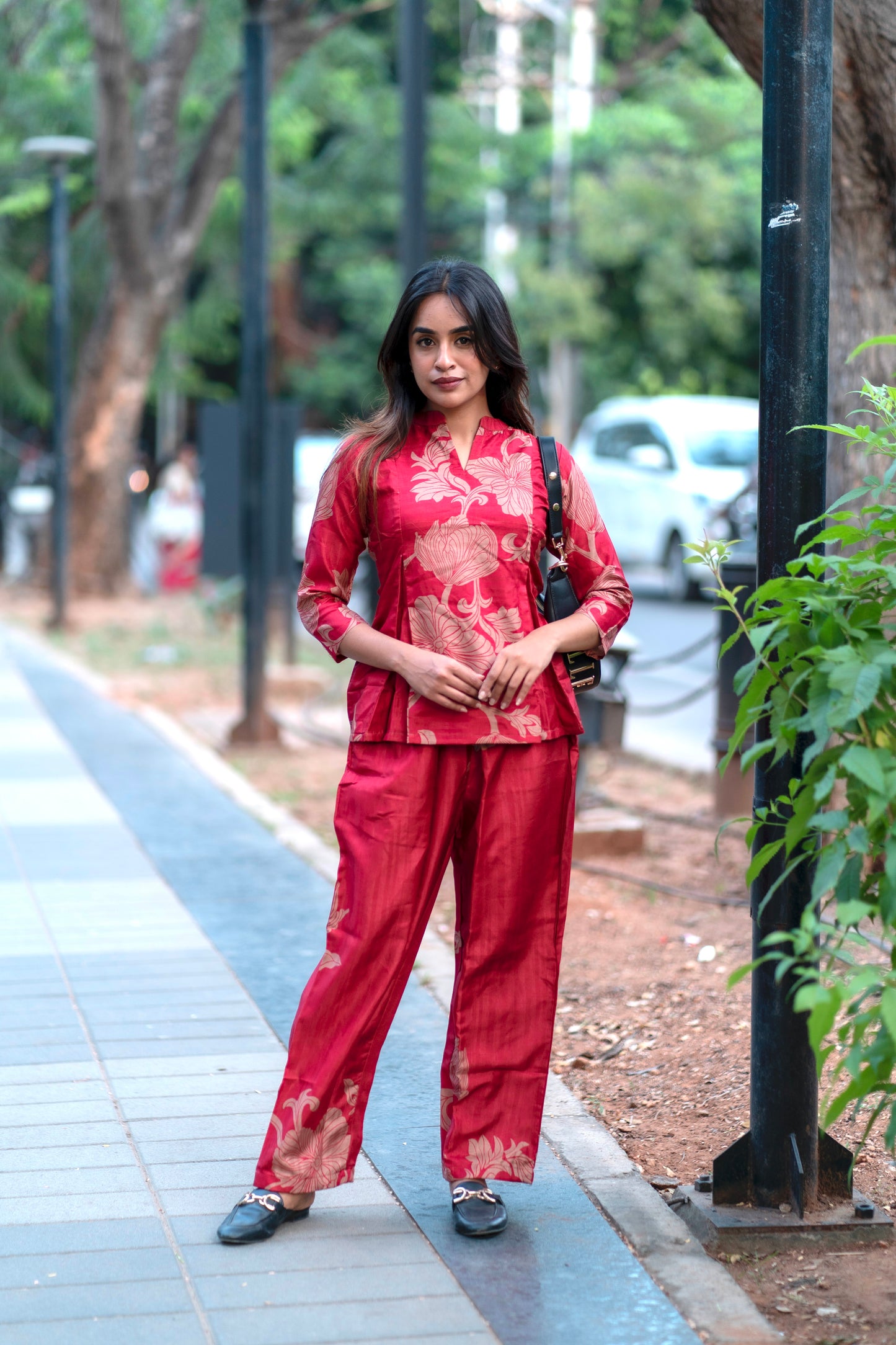 Semi tussar co ords ( with lining)