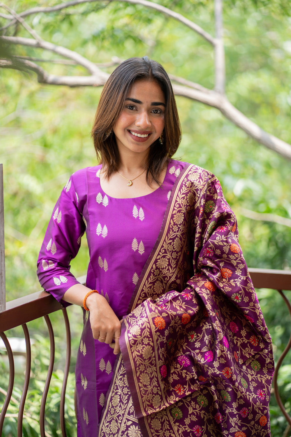 AL 616 Premium Banarasi silk suit set (with lining )