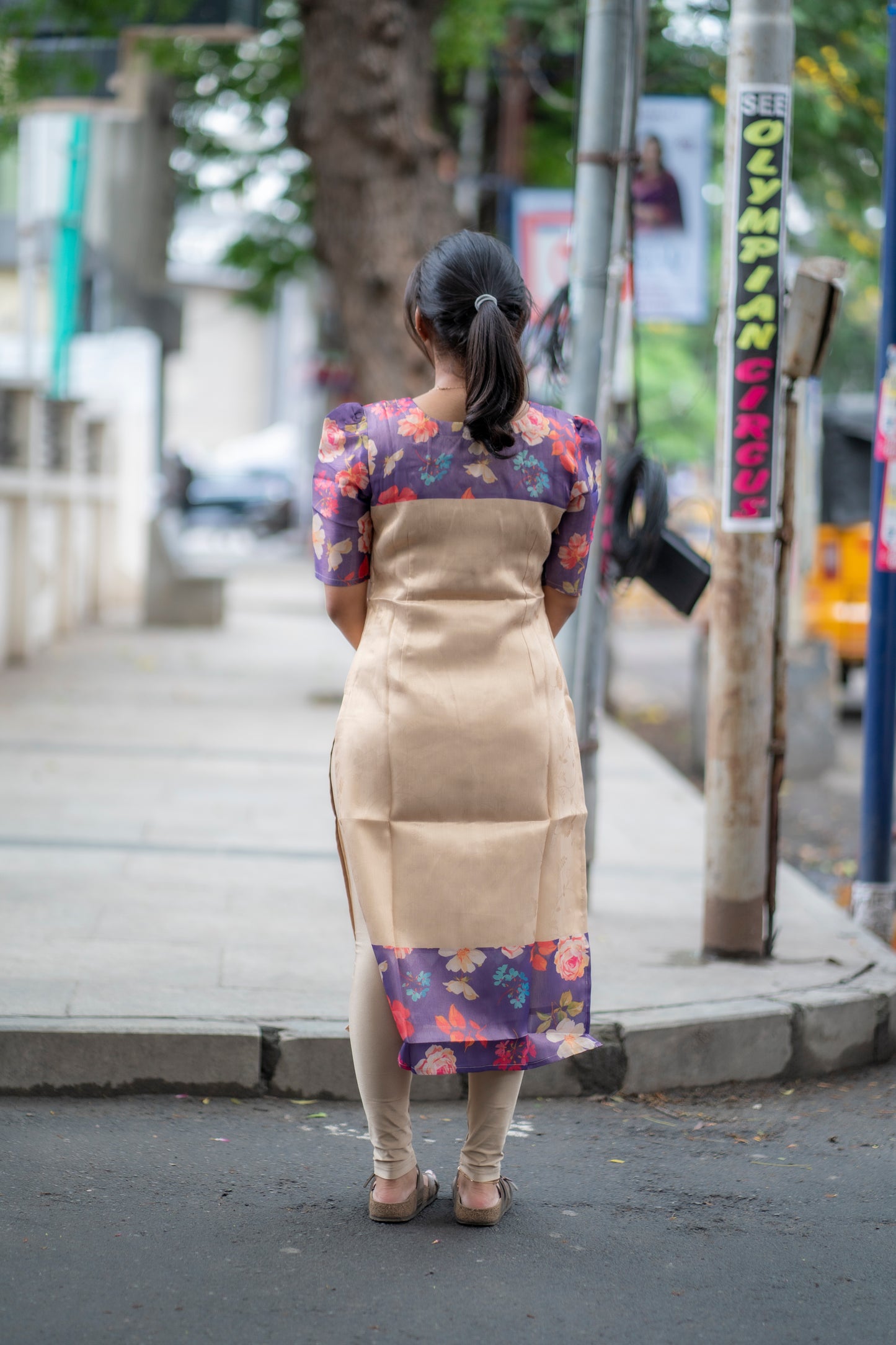 AL 457 Tissue Kurti with lining