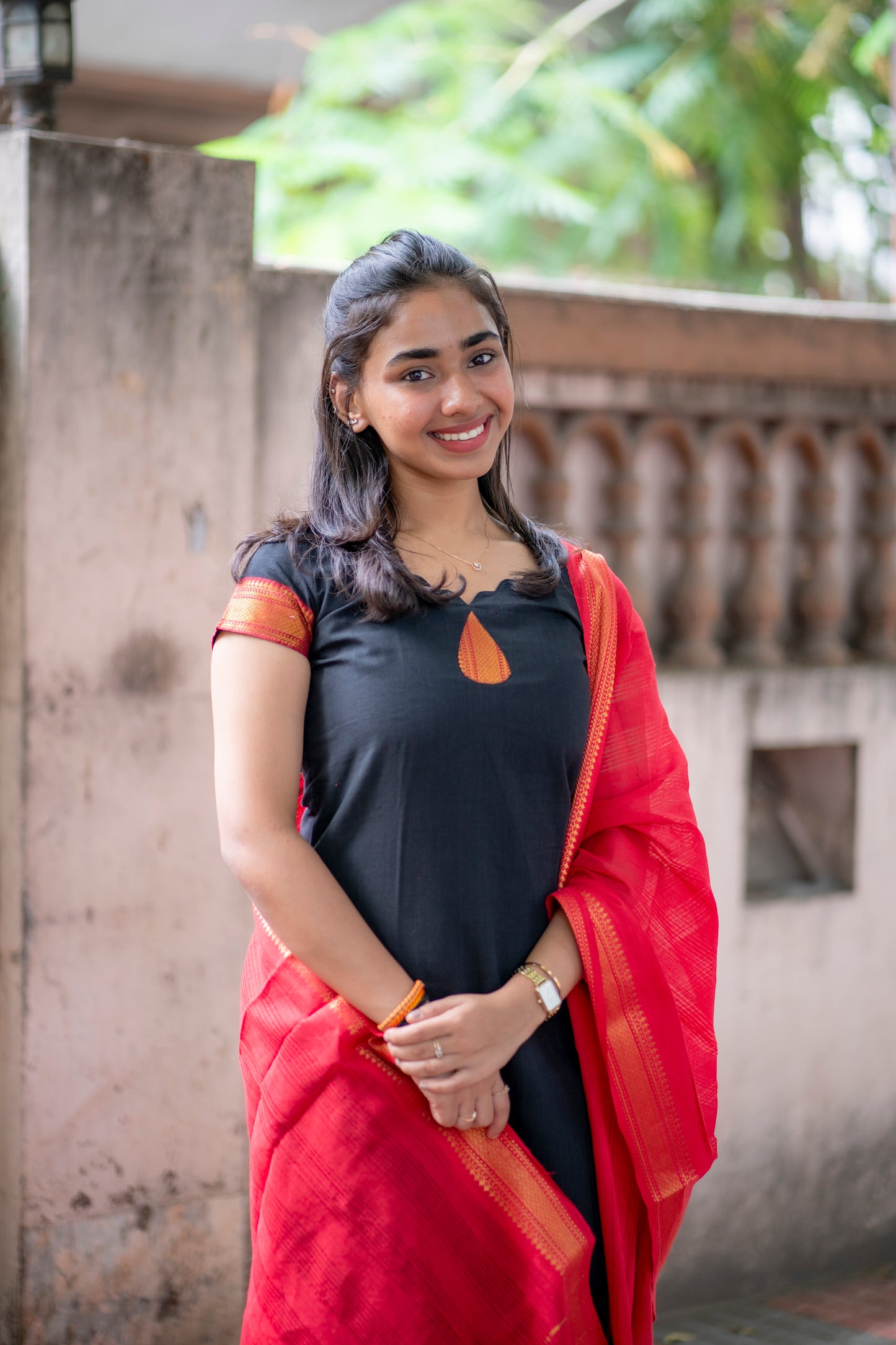 AL 515 Mangalagiri Kurta set with dupatta (with lining)