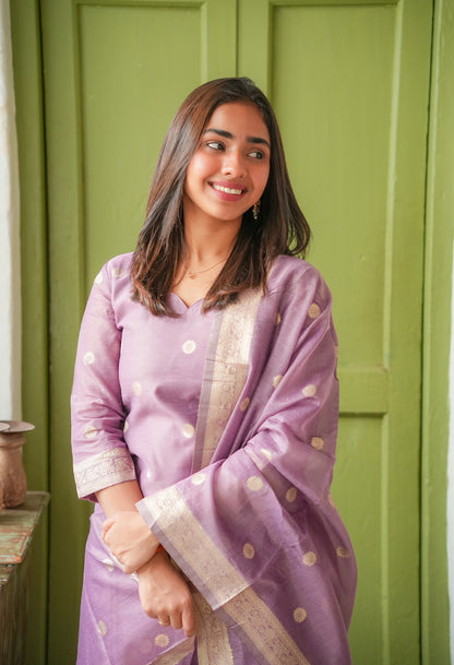 AL 555 Silk banarasi suit with lining