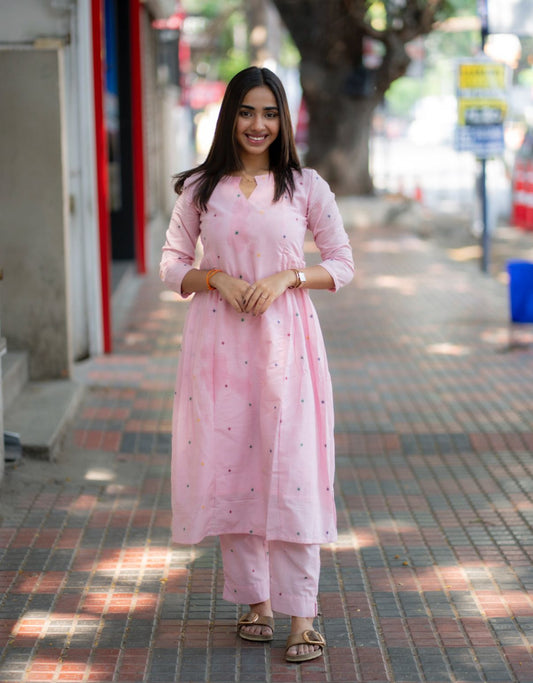 AL 573 Cotton A line co ords with lining