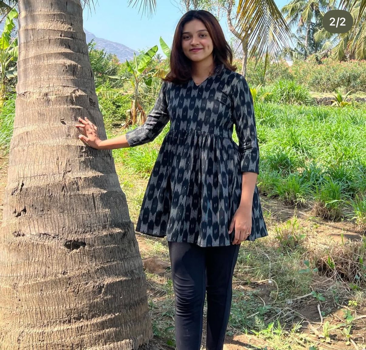 AL 41 Ikkat Tunic Top