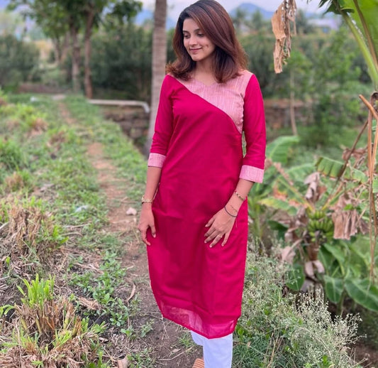 AL 52 Kota cotton kurti with lining