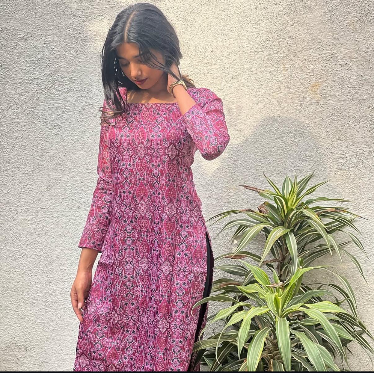 AL 153 Kota Cotton kurti with lining