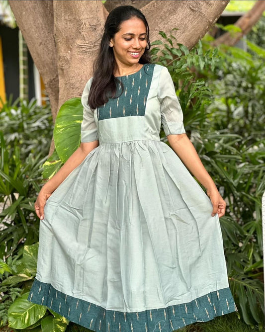 AL 171 Tissue maxi with ikkat patch with lining