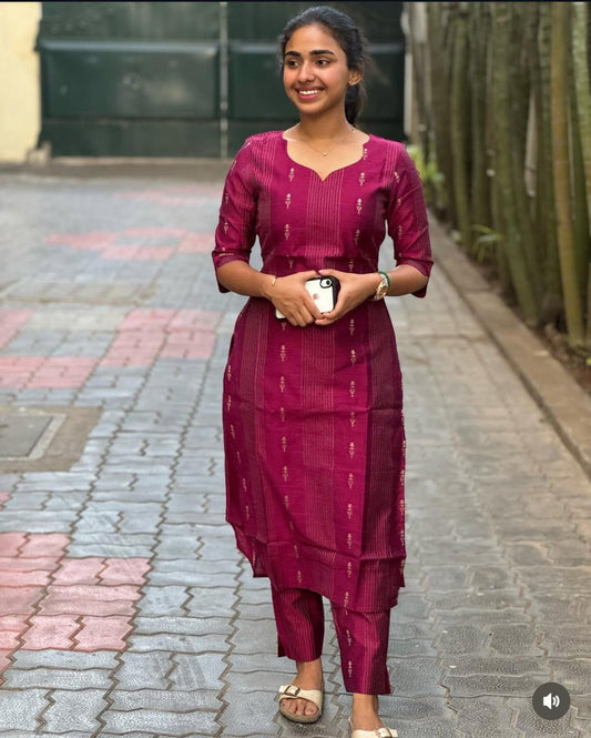 AL 247 Raw silk co ords with cotton lining