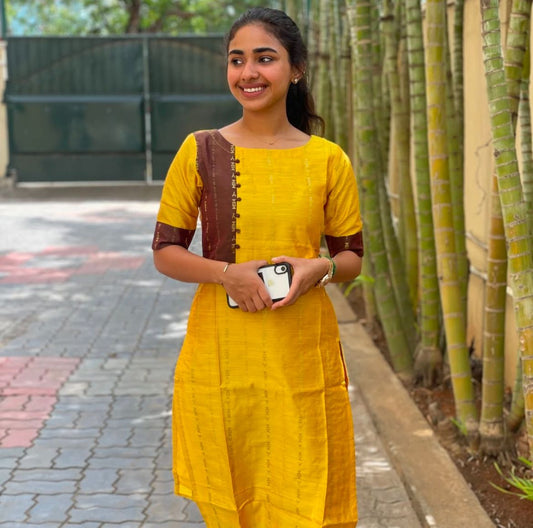 AL 260 Raw silk kurti with lining